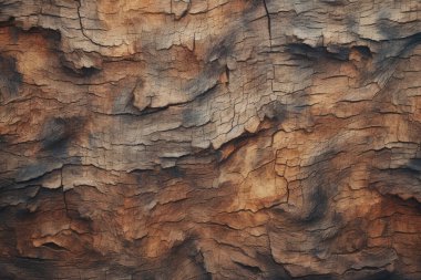 Ağaç kabuğu gövdesi dokusunun işlenmiş kolajı. Pankart, arkaplan veya 3B haritalama için doku