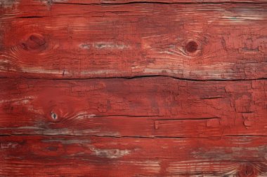 Kırsal boyalı, kırmızı ahşap dokuların işlenmiş kolajı. Pankart, arkaplan veya 3B haritalama için doku