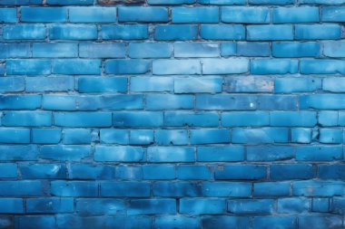 Lacivert tuğla duvar dokusunun işlenmiş kolajı. Pankart, arkaplan veya 3B haritalama için doku