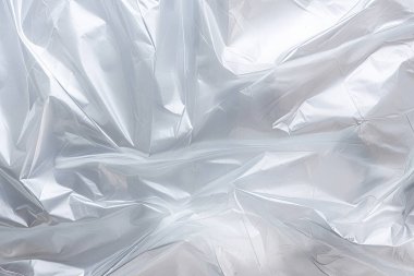 Şeffaf selofan plastik folyo dokusunun işlenmiş kolajı. Pankart, arkaplan veya 3B haritalama için doku