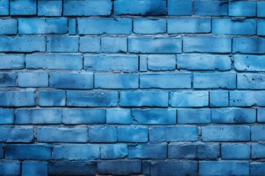 Lacivert tuğla duvar dokusunun işlenmiş kolajı. Pankart, arkaplan veya 3B haritalama için doku