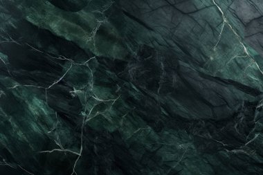 İşlenmiş kolaj, koyu yeşil parlak mermer dokular. Pankart, arkaplan veya 3B haritalama için doku