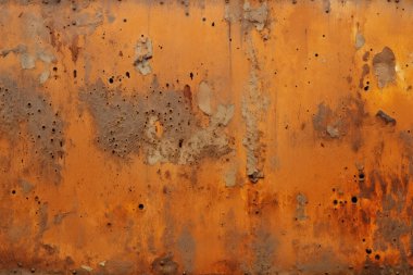 Eski paslı metal duvar yüzey dokusunun işlenmiş kolajı. Pankart, arkaplan veya 3B haritalama için doku