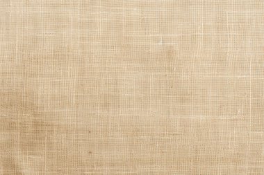 Eski sarı tuval kumaş dokusunun işlenmiş kolajı. Pankart, arkaplan veya 3B haritalama için doku