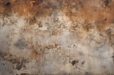 Gündüz vakti paslı metal yaprak dokusunun işlenmiş kolajı. Pankart, arkaplan veya 3B haritalama için doku