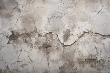 Görünür çatlak dokusuna sahip eski bir duvar kolajı. Pankart, arkaplan veya 3B haritalama için doku