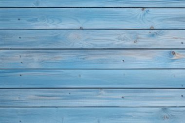 Açık mavi ahşap arkaplan dokusunun işlenmiş kolajı. Pankart, arkaplan veya 3B haritalama için doku