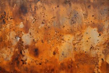 Eski paslı metal duvar yüzey dokusunun işlenmiş kolajı. Pankart, arkaplan veya 3B haritalama için doku