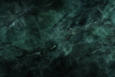İşlenmiş kolaj, koyu yeşil parlak mermer dokular. Pankart, arkaplan veya 3B haritalama için doku