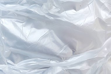 Şeffaf selofan plastik folyo dokusunun işlenmiş kolajı. Pankart, arkaplan veya 3B haritalama için doku