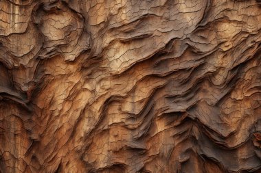 Ağaç kabuğu gövdesi dokusunun işlenmiş kolajı. Pankart, arkaplan veya 3B haritalama için doku