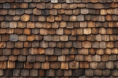 Kırsal ahır çatı kiremitleri yüzey dokusunun işlenmiş kolajı. Pankart, arkaplan veya 3B haritalama için doku