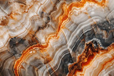 Beyaz damarlı sıcak kahverengi mermer desenli fotoğraf. Arkaplan veya haritalama için arkaplan dokusu