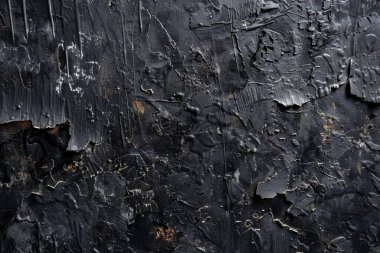 Boyalı alçı duvardaki soyulmuş siyah boyanın fotoğrafı. Arkaplan veya haritalama için arkaplan dokusu