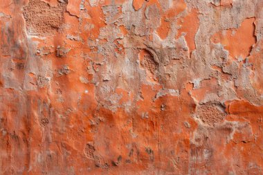 Eski turuncu alçı duvarın fotoğrafı. Arkaplan veya haritalama için arkaplan dokusu