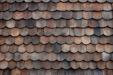 Kırsal ahır çatı kiremitleri yüzey dokusunun işlenmiş kolajı. Pankart, arkaplan veya 3B haritalama için doku