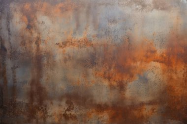 Paslı metal yüzey dokusunun işlenmiş kolajı. Pankart, arkaplan veya 3B haritalama için doku