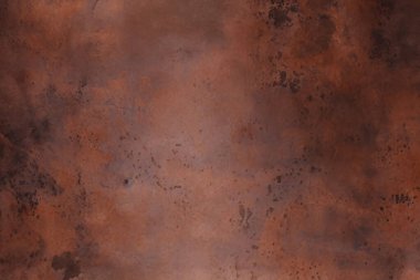Paslı metal masa yüzey dokusunun işlenmiş kolajı. Pankart, arkaplan veya 3B haritalama için doku