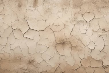 Kurumuş çatlamış toprak yüzey dokusunun işlenmiş kolajı. Pankart, arkaplan veya 3B haritalama için doku