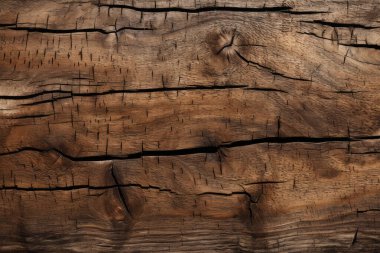 Eskimiş kahverengi ahşap malzeme dokusunun işlenmiş kolajı. Pankart, arkaplan veya 3B haritalama için doku