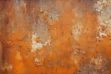 Eski paslı metal duvar yüzey dokusunun işlenmiş kolajı. Pankart, arkaplan veya 3B haritalama için doku