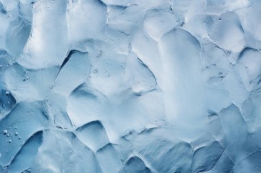 İşlenmiş mavi soğuk kırılan buz yüzeyi dokusu kolajı. Pankart, arkaplan veya 3B haritalama için doku