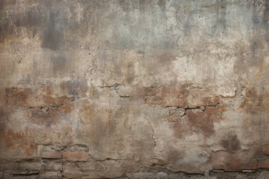 Kirli, kahverengi beton yüzey dokusunun işlenmiş kolajı. Pankart, arkaplan veya 3B haritalama için doku