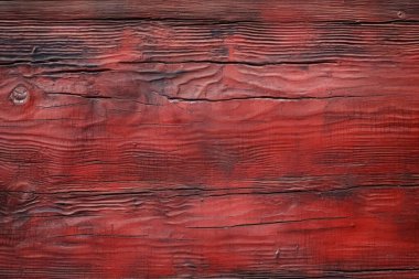 Kırsal boyalı, kırmızı ahşap dokuların işlenmiş kolajı. Pankart, arkaplan veya 3B haritalama için doku