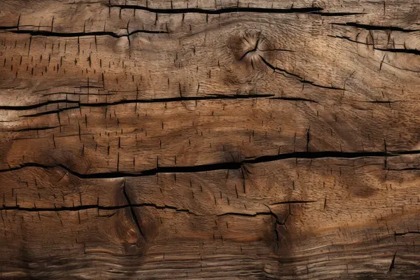 Eskimiş kahverengi ahşap malzeme dokusunun işlenmiş kolajı. Pankart, arkaplan veya 3B haritalama için doku
