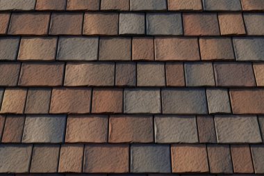 Çatı kiremitlerinin işlenmiş kolajı yüzey dokusu. Pankart, arkaplan veya 3B haritalama için doku