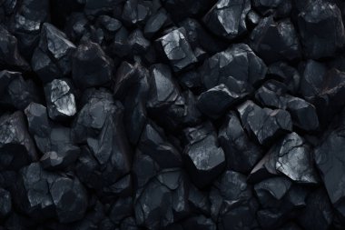 Endüstriyel bezelye kömürü yüzey dokusunun işlenmiş kolajı. Pankart, arkaplan veya 3B haritalama için doku