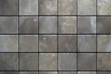 Gri mermer döşeme yüzey dokusundan işlenmiş kolaj. Pankart, arkaplan veya 3B haritalama için doku