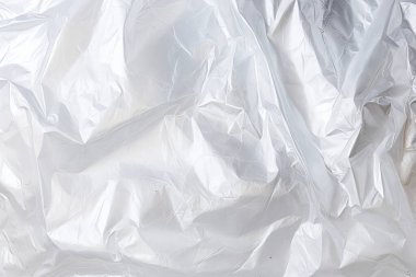 Şeffaf selofan plastik folyo dokusunun işlenmiş kolajı. Pankart, arkaplan veya 3B haritalama için doku