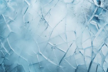 İşlenmiş mavi soğuk kırılan buz yüzeyi dokusu kolajı. Pankart, arkaplan veya 3B haritalama için doku