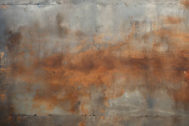 Paslı metal yüzey dokusunun işlenmiş kolajı. Pankart, arkaplan veya 3B haritalama için doku