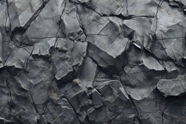 Gri kayalık kaya yüzey dokusunun işlenmiş kolajı. Pankart, arkaplan veya 3B haritalama için doku