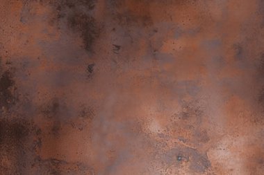 Paslı metal masa yüzey dokusunun işlenmiş kolajı. Pankart, arkaplan veya 3B haritalama için doku