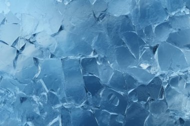 Kalın buz dokusundan oluşan işlenmiş kolaj. Pankart, arkaplan veya 3B haritalama için doku