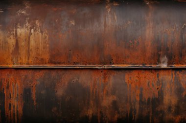 Gündüz vakti paslı metal yaprak dokusunun işlenmiş kolajı. Pankart, arkaplan veya 3B haritalama için doku