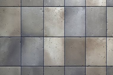 Gri mermer döşeme yüzey dokusundan işlenmiş kolaj. Pankart, arkaplan veya 3B haritalama için doku