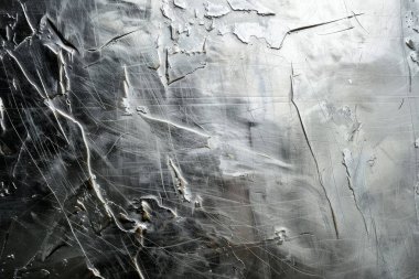 Silver 'ın fotoğrafı eski metal levhayı tırmalamış. Arkaplan veya haritalama için arkaplan dokusu
