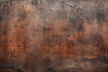 Gündüz vakti paslı metal yaprak dokusunun işlenmiş kolajı. Pankart, arkaplan veya 3B haritalama için doku