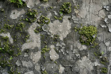 Eski, kumlu, beton yosunlu duvarın fotoğrafı. Arkaplan veya haritalama için arkaplan dokusu