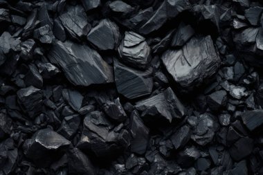 Endüstriyel bezelye kömürü yüzey dokusunun işlenmiş kolajı. Pankart, arkaplan veya 3B haritalama için doku