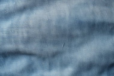 Katlanmış kolajın işlenmiş kolajı kot mavi kumaş dokusunu denetler. Pankart, arkaplan veya 3B haritalama için doku