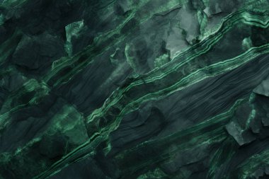 Gündüz vakti zarif yeşil mermer dokusunun işlenmiş kolajı. Pankart, arkaplan veya 3B haritalama için doku