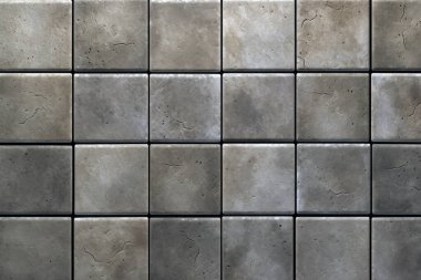 Gri mermer döşeme yüzey dokusundan işlenmiş kolaj. Pankart, arkaplan veya 3B haritalama için doku