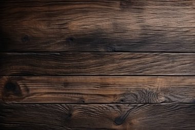 Eski koyu kahverengi ahşap döşeme dokusundan işlenmiş kolaj. Pankart, arkaplan veya 3B haritalama için doku