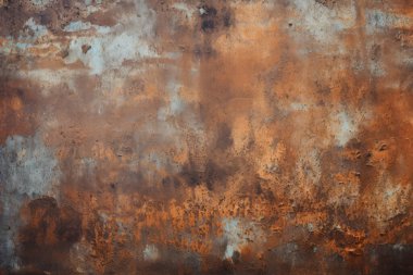 Paslı metal yüzey dokusunun işlenmiş kolajı. Pankart, arkaplan veya 3B haritalama için doku