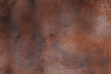 Paslı metal masa yüzey dokusunun işlenmiş kolajı. Pankart, arkaplan veya 3B haritalama için doku